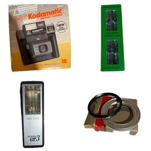 Vintage Camera Bundle Kodamatic Kodacolor Optical Lens 1970s+